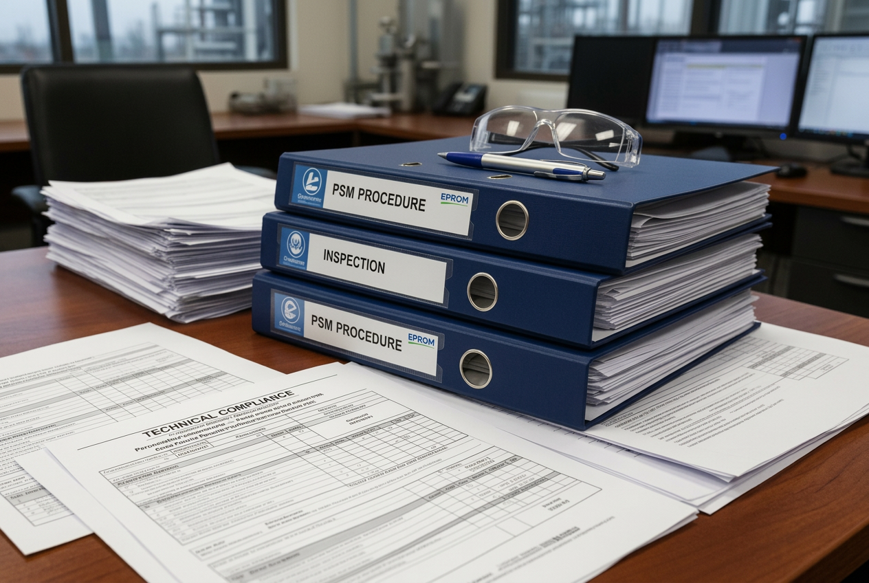 PSM procedure binders and inspection sheets