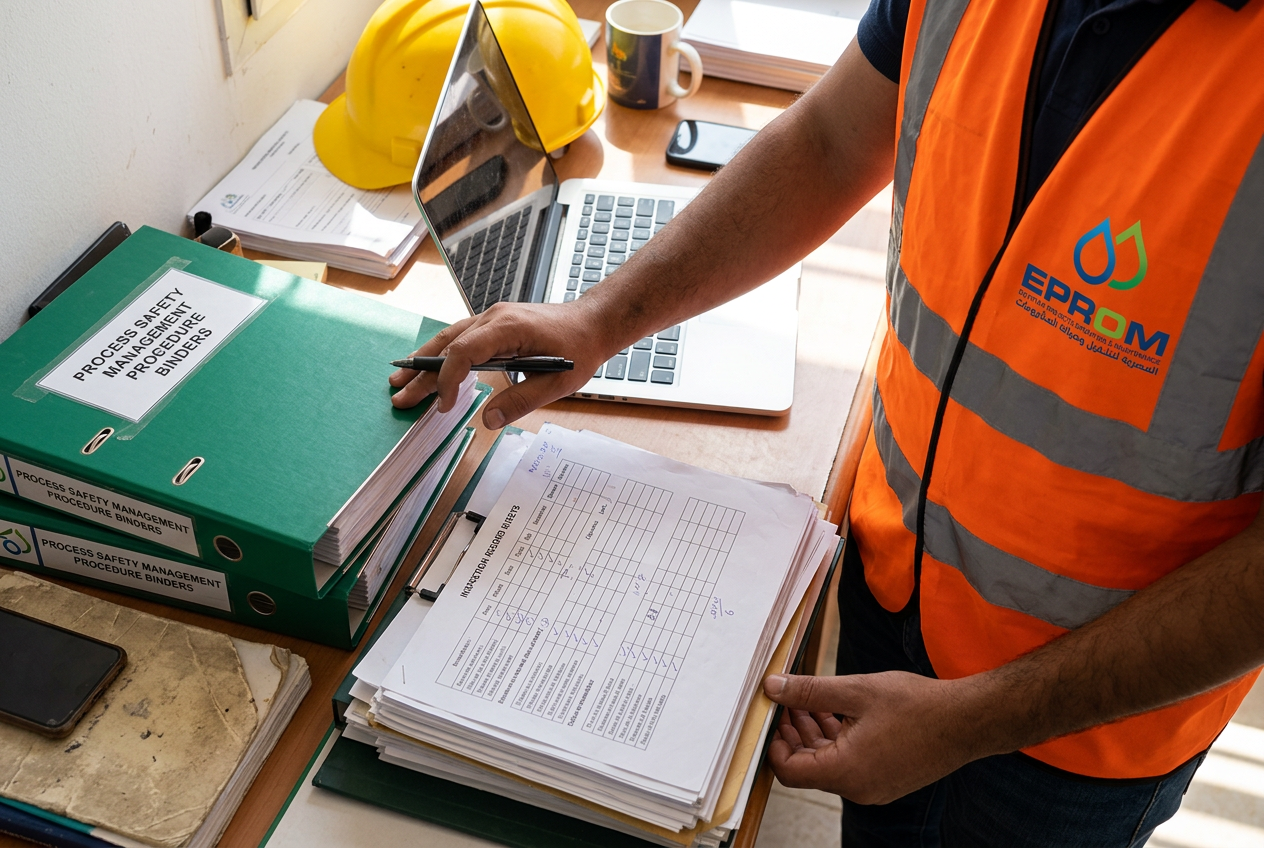PSM procedure binders and inspection sheets