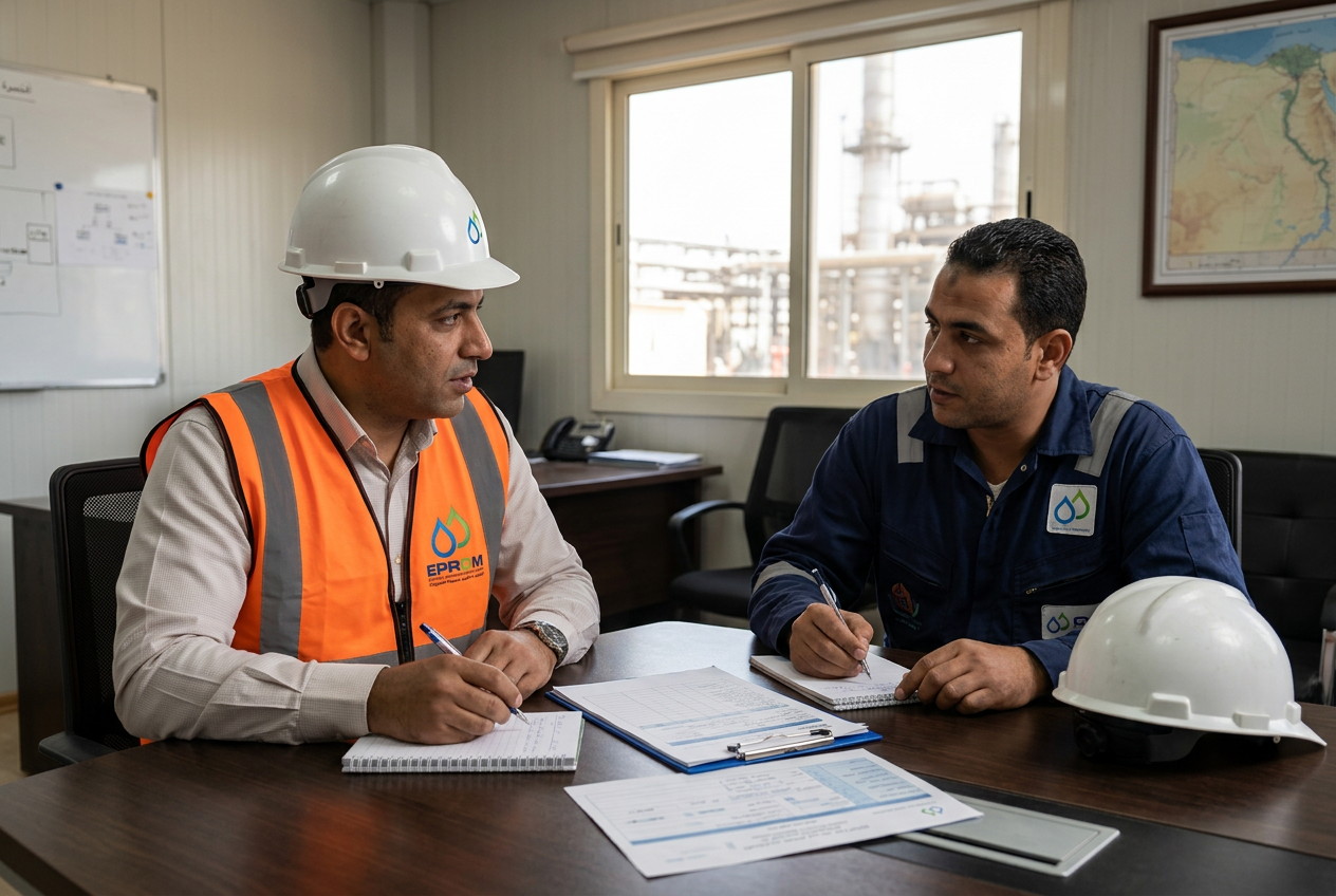 EPROM consultant interviewing refinery operator