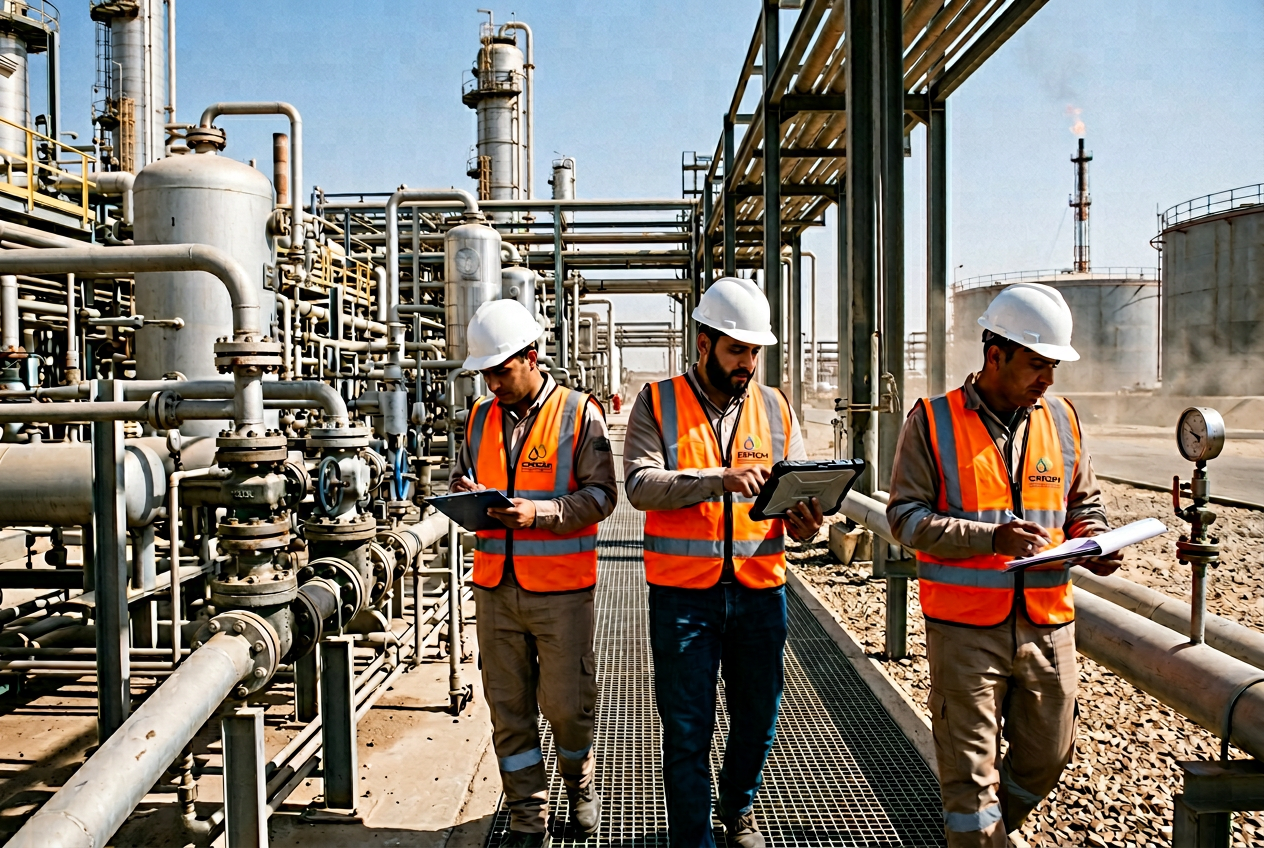 EPROM team field walkthrough at refinery